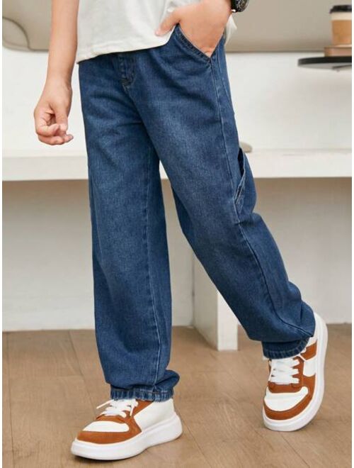 Shein Boys Slant Pocket Straight Leg Jeans