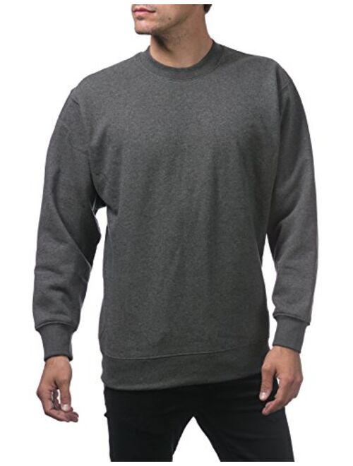 Pro Club Men's Plain Blank Crew Neck Fleece Pullover Sweater (9oz)