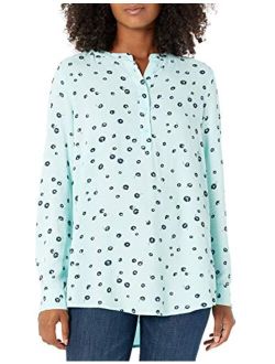 Women's Long-Sleeve Woven Blouse