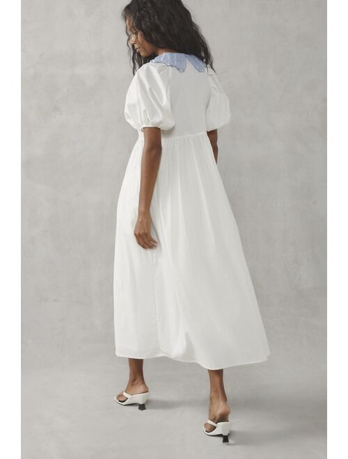 Sister Jane Dream Aqua Collared Midi Dress