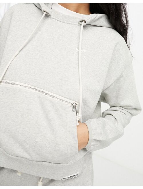 Nike Basketball zip hoodie in gray
