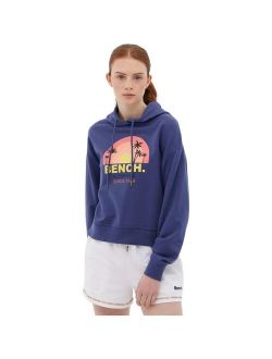 Bench DNA Womens French Terry Cropped Graphic Hoodie