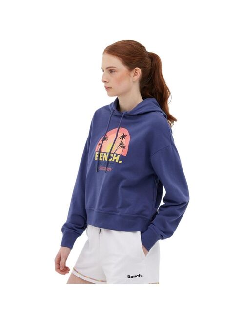 Bench DNA Womens French Terry Cropped Graphic Hoodie