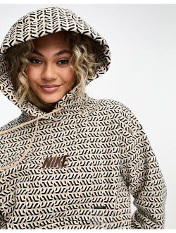 WWC Phoenix Fleece oversized hoodie in brown