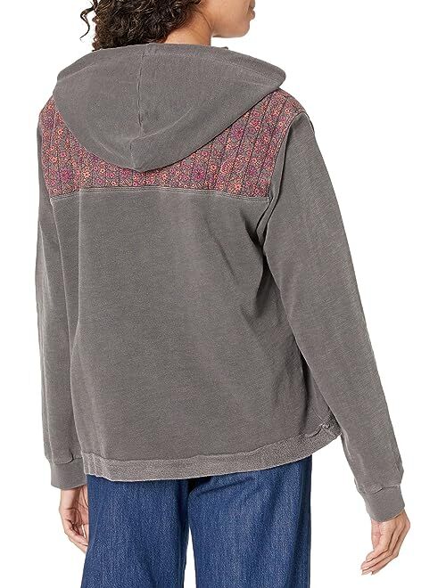 Lucky Brand Floral Blocked Henley Pullover