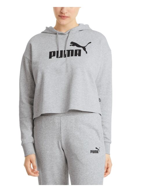 Puma Women's Cropped Logo Long-Sleeve Hoodie