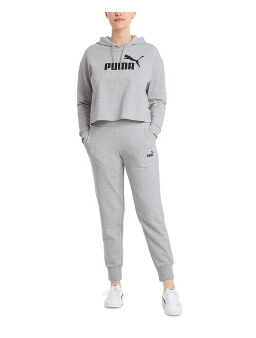 Puma Women's Cropped Logo Long-Sleeve Hoodie