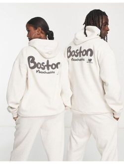 Boston unisex hoodie in cream