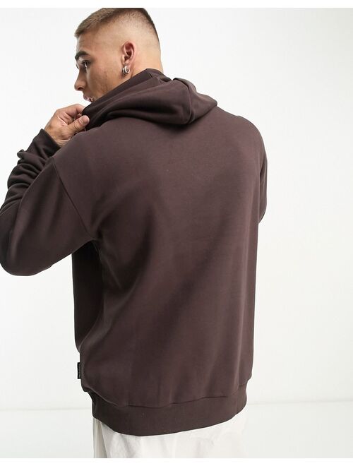 New Balance Unisex Runners Club hoodie in brown - Exclusive to ASOS