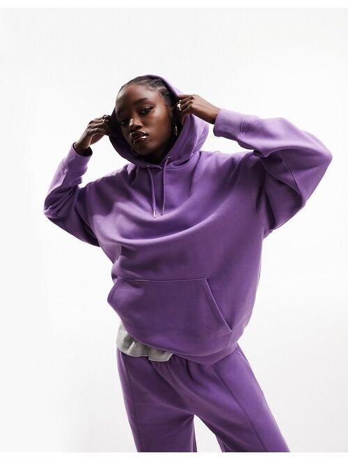 ASOS DESIGN oversized boyfriend hoodie in purple