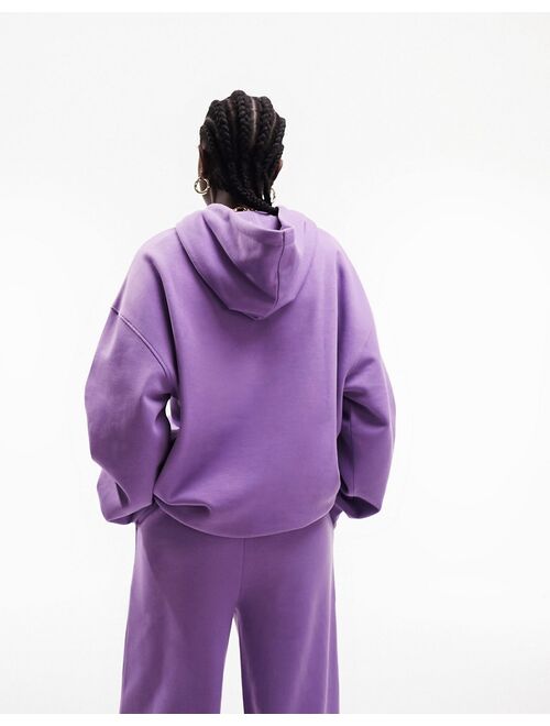 ASOS DESIGN oversized boyfriend hoodie in purple