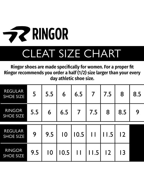 Ringor | Women's Flite Molded Softball Cleat | Lightweight Sport Equipment