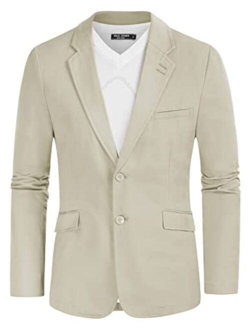 PJ Paul Jones Men's Cotton Twill Blazer Jacket Lightweight Casual Slim Fit Sport Coat