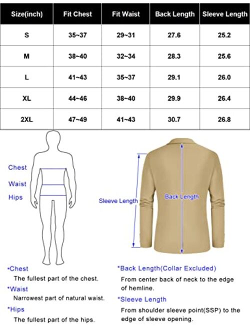 PJ Paul Jones Men's Cotton Twill Blazer Jacket Lightweight Casual Slim Fit Sport Coat