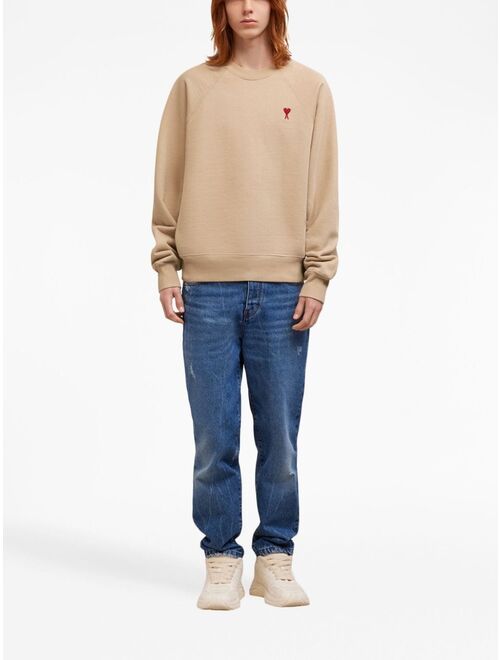 AMI Paris embroidered cotton sweatshirt