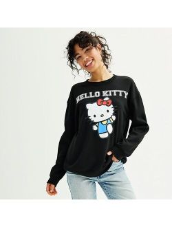 licensed character Juniors' Hello Kitty Collegiate Graphic Sweatshirt