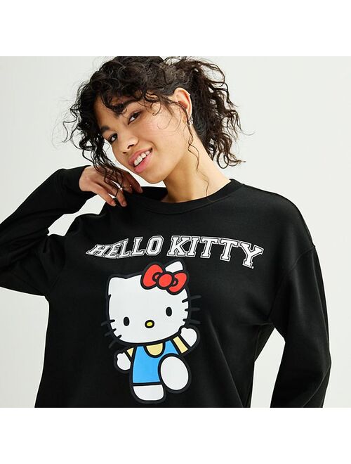 licensed character Juniors' Hello Kitty Collegiate Graphic Sweatshirt