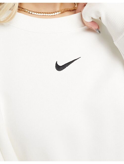 Nike Collection Fleece oversized crew neck sweatshirt in black
