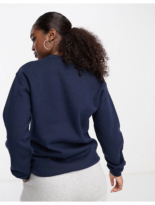 Miss Selfridge front embroidery sweatshirt in navy