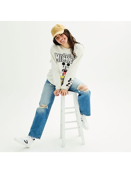 Juniors' Disney Mickey Mouse Graphic Sweatshirt