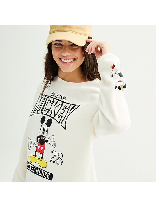 Juniors' Disney Mickey Mouse Graphic Sweatshirt