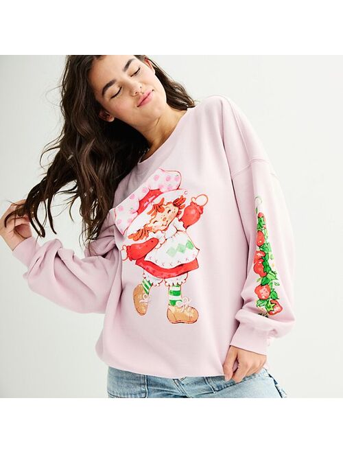 licensed character Juniors' Strawberry Shortcake Graphic Fleece Sweatshirt