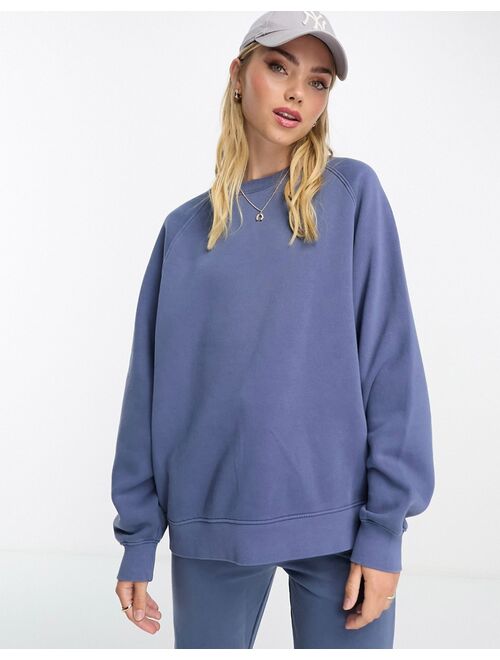 Pull&Bear oversized sweater in petrol blue - part of a set