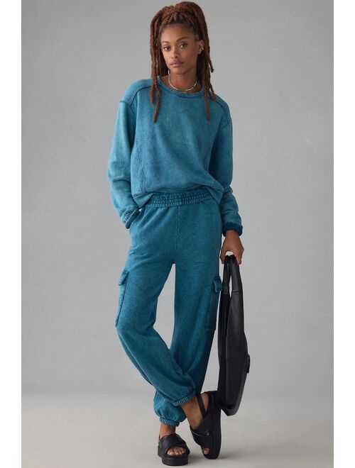 Sundry Long-Sleeve Boxy Crop Sweatshirt