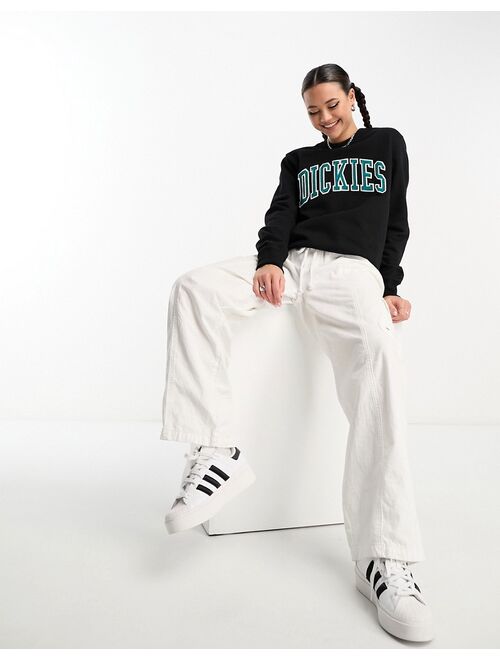 Dickies aitkin sweatshirt with embroidered varsity logo in black