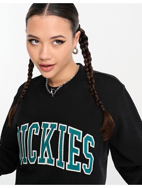 Dickies aitkin sweatshirt with embroidered varsity logo in black