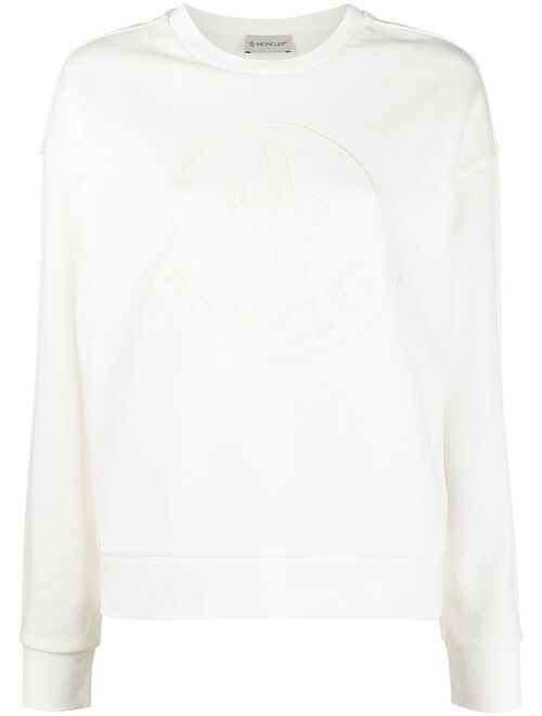Moncler logo-embroidered fleece sweatshirt