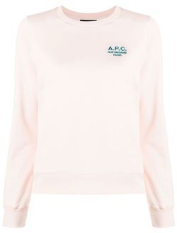 A.P.C. logo-print long-sleeve sweatshirt