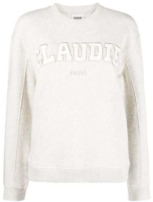 Claudie Pierlot logo-applique jersey sweatshirt
