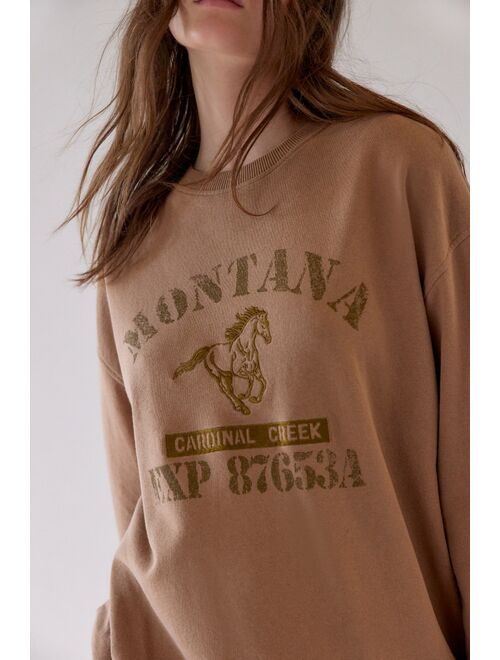 Urban outfitters Montana Embroidered Pullover Sweatshirt