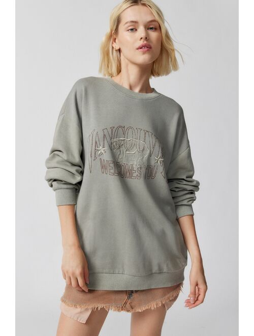 Urban outfitters Vancouver Embroidered Pullover Sweatshirt