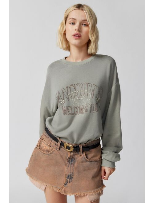 Urban outfitters Vancouver Embroidered Pullover Sweatshirt