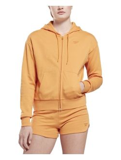 Women's French Terry Zip-Front Long Sleeve Hoodie