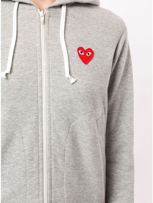 Comme Des Garcons Play logo-print zipped hoodie