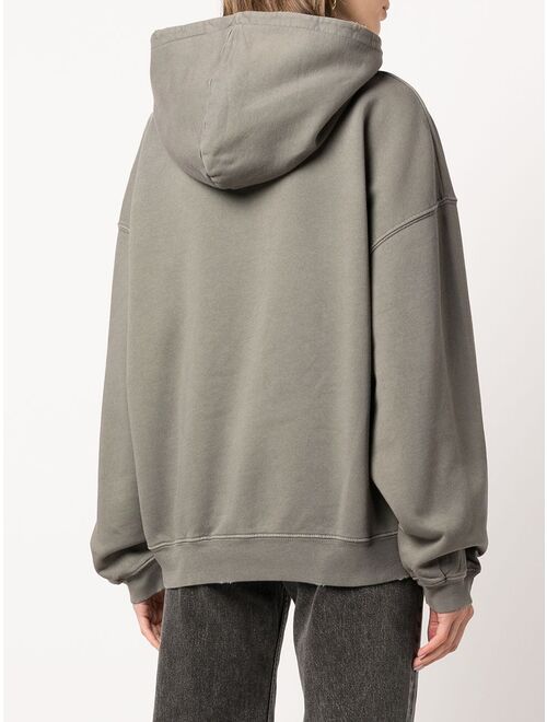 ANINE BING harvey combed-cotton hoodie