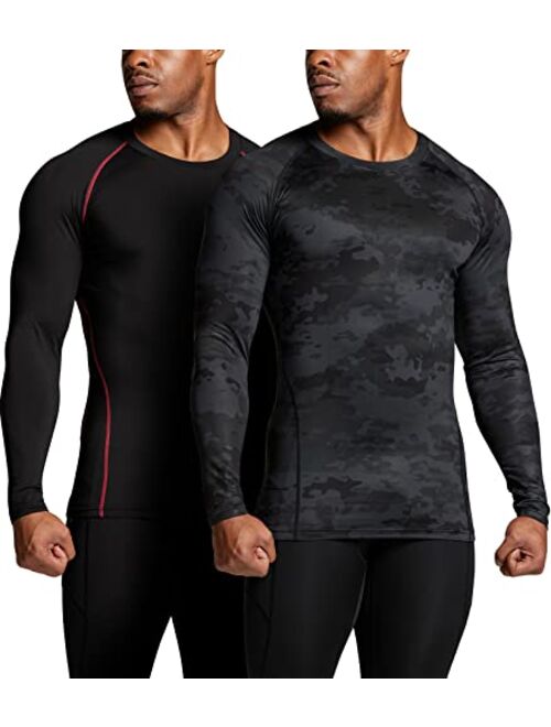 ATHLIO 1 or 3 Pack Men's Thermal Long Sleeve Compression Shirts, Winter Gear Sports Base Layer Top, Athletic Running T-Shirt