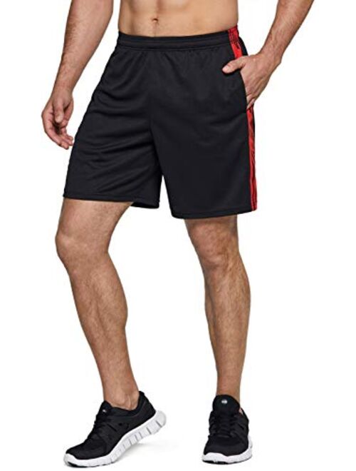 ATHLIO 1, 2 or 3 Pack Men's Active Basketball Shorts, Gym Workout Running Shorts, Quick Dry Mesh Athletic Shorts with Pockets