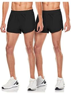 1 or 2 Pack Men's Running Shorts, 3 Inch Quick Dry Mesh Athletic Shorts, Gym Training Workout Shorts with Pockets
