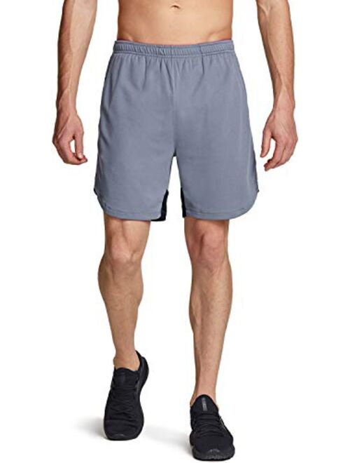 ATHLIO 2 Pack Men's 2 in 1 Running Shorts, Quick Dry Mesh Athletic Shorts, Gym Training Workout Inner Shorts with Pocket