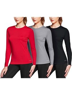 2 or 3 Pack Women's UPF 50  Long Sleeve Workout Shirts, UV Sun Protection Running Shirt, Dry Fit Athletic Tops