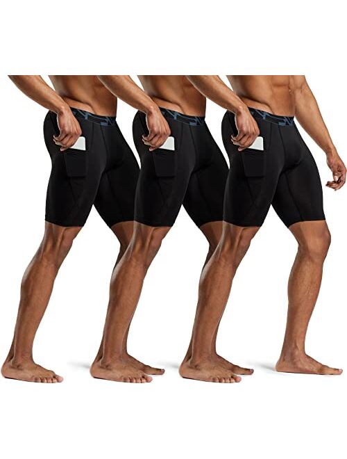 ATHLIO Men's Athletic Cool Dry Compression Shorts, Sports Performance Active Running Tights