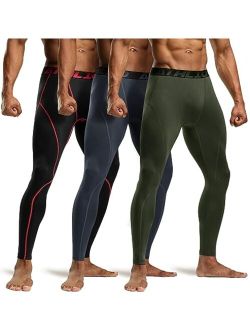 Men's Thermal Compression Pants, Athletic Running Tights & Sports Leggings, Wintergear Base Layer Bottoms