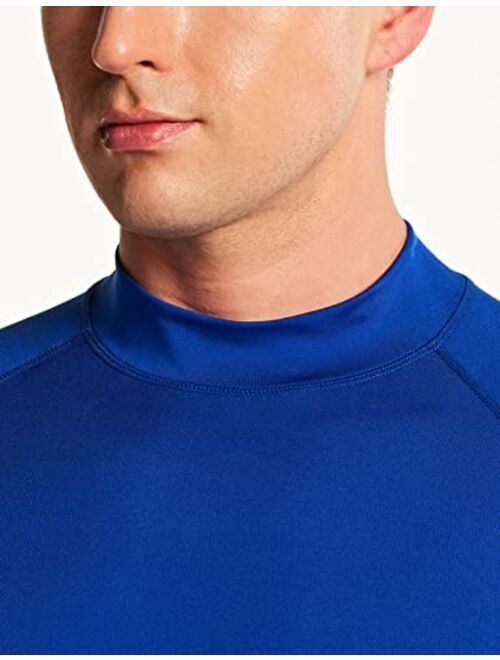 ATHLIO Men's UPF 50+ Rash Guard, UV/SPF Short Sleeve Swim Shirt, Active Water Beach Surf Swimsuit Top