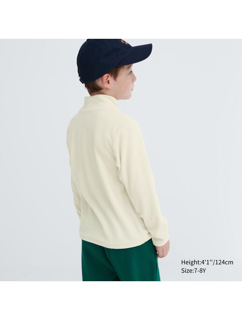 UNIQLO Ribbed Fleece High Neck Long-Sleeve T-Shirt