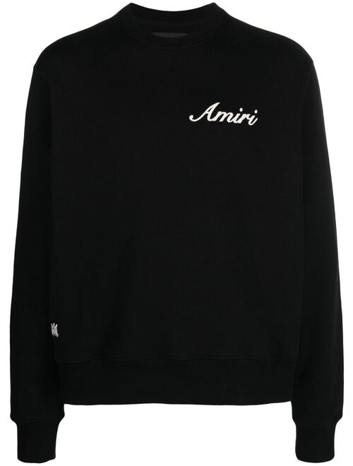 AMIRI logo-embroidered cotton sweatshirt
