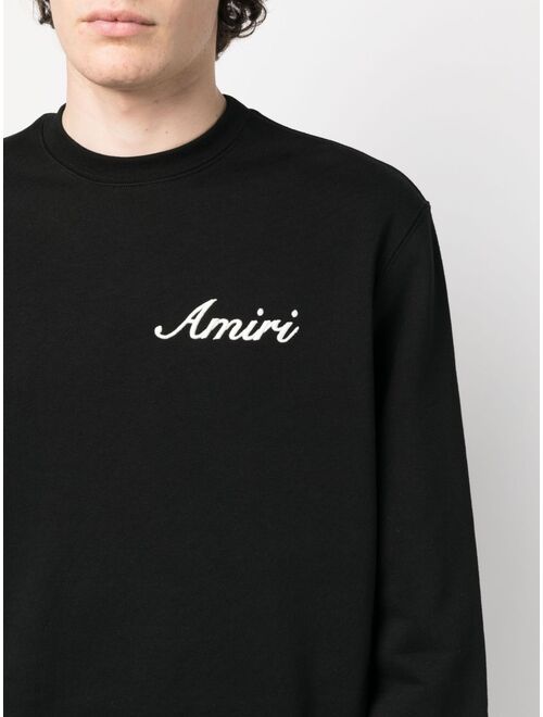 AMIRI logo-embroidered cotton sweatshirt